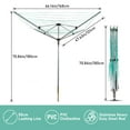 thumbnail image 2 of Qunbio Rotary Umbrella Clothesline Outdoor, 70.9in Heavy Duty Retractable Clothes Drying Rack with 4 Arms 165ft, 2 of 12