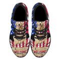 thumbnail image 2 of Golden Retriever American flag Shoes Sneakers Black Size 10.5, 2 of 7