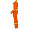 thumbnail image 2 of Safety Hi Vis Coverall with Leg Zipper 100% Cotton, 7 oz (Medium, Orange), 2 of 4