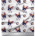thumbnail image 1 of Soimoi Polyester Crepe Fabric Boston Terrier Dog Fabric Prints by Yard 42 Inch Wide, 1 of 3