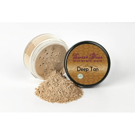 DARK TAN FOUNDATION by Sweet Face Minerals Sample to Bulk Sizes Mineral Makeup Bare Skin Sheer Powder Cover (5 Gram Sample