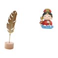 thumbnail image 1 of Escultura de hoja de metal, estatua de hoja artística, figura de hoja, estatua de madre con base de hierro y madera, adecuada para dormitorio, sala de, 1 of 8