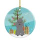 thumbnail image 1 of Adorno de cerámica plateada Caroline's Treasures caniche de árbol de Navidad Modelo BB4193CO1, 1 of 1