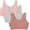Heather Grey/Dusk/Blushing Rose, variant on Women's Cotton Tank Bra - Ultimate Comfort & Breathable Fit, Size: 34-50