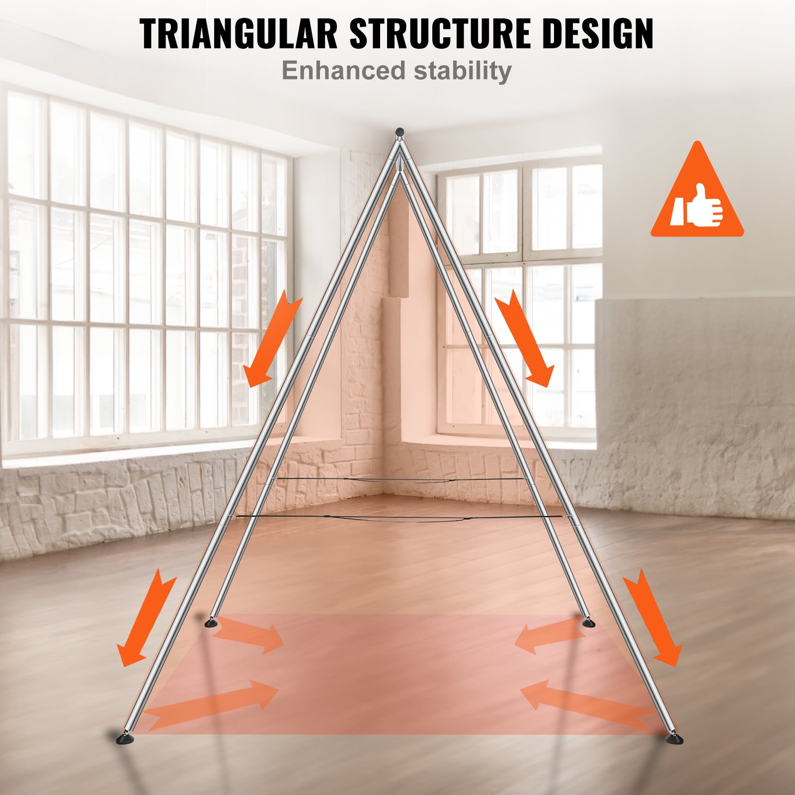 KFFKFF 551.15 lbs Aerial Swing Stand Aerial Yoga Frame Load Bearing Steel Frame