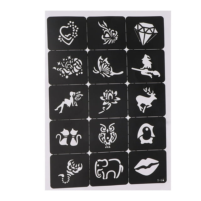 Plantillas De Pintura Facial, Plantillas Reutilizables, Patrones Huecos Libres De Estática 204, Ahorro De Tiempo, Resistente Al Agua Para Fiestas