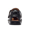 thumbnail image 2 of Sandalias de cuero para hombre de verano Pisos Playa Caminar antideslizante Zapatos casuales de fondo suave Wmkox8yii  123q540, 2 of 9