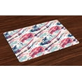 thumbnail image 1 of Ambesonne Navy and Blush Place Mats Set of 4, Color Splashes, Standard Size, Multicolor, 1 of 4