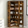 thumbnail image 6 of Loomie Bookshelves, 6 Tiers Shelf Large Tall Corner Etagere Bookcase with Full Baffle, L-Shaped Modern Storage Display Industrial Book Shelf for Bedroom, Home Office, Living Room & Kitchen, 6 of 6