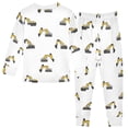 thumbnail image 2 of Cartoon Excavator Pattern Cotton Pajamas 2 Piece Set Sleepwear Soft and Comfortable Homewear Nightwear, 2 of 7