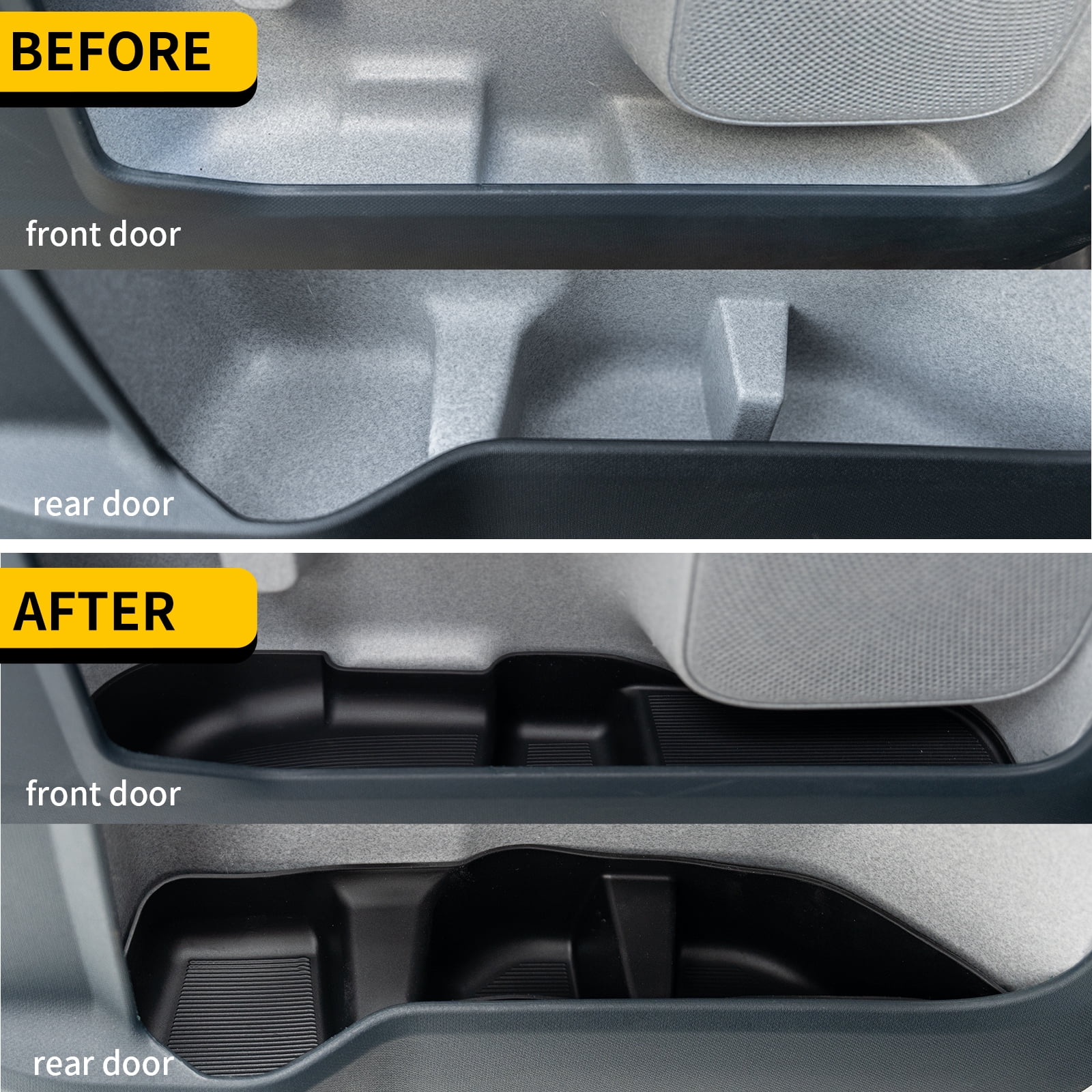 Door Side Storage Tray for 2022-2025 Ford Maverick Side Door Storage Box Car Side Organizer Phone Pocket Silicone Front & Rear 4PCS Maverick Accessories