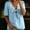 A288 Blue, variant on Womens Tie Front Bow Top Deep V Neck Short Sleeve Peplum Blouse Babydoll Empire Waist Summer Fashion Casual Flare Hem Party Clubwear Tunics Shirts