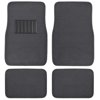 BDK MT-100-CC Classic Carpet Mats for Car SUV Van and Truck-Universal Fit Front and Rear Floor Protection with Heelpad (Gray Charcoal), Black