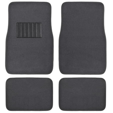 BDK Car Floor Mats 4 Pieces Carpet Protection - Universal Fit for Car, SUV, VA & Truck, Front & Rear