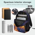 thumbnail image 5 of Bulopur Fire Tractor Boys 17" Backpack Set, 4 Piece School Bag with Lunch Box, Water Bottle Sleeve and Pencil Case, Cool Lightning Farm Tractor Bookbag for Kids, 5 of 8