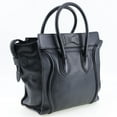 thumbnail image 3 of Pre-Owned Celine CELINE Luggage Handbag Micro Shopper 167793 Calf Made in Italy Black A5 Zipper Women's (Good), 3 of 10