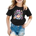 thumbnail image 2 of NIEWTR Kids Girls Halloween Cartoon Character T-Shirt, Soft Cotton Ghost Print Short Sleeve Casual Autumn Daily Wear Top(5-6 Years), 2 of 7
