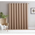 thumbnail image 2 of DecoSource - 1 Extra Wide Premium Patio Panel - 102 Inch Wide - 84" Long - 16 Grommets - Ideal for Sliding and Patio Doors - Thermal Insulated Blackout Curtain 102" x 84", Taupe, 2 of 4