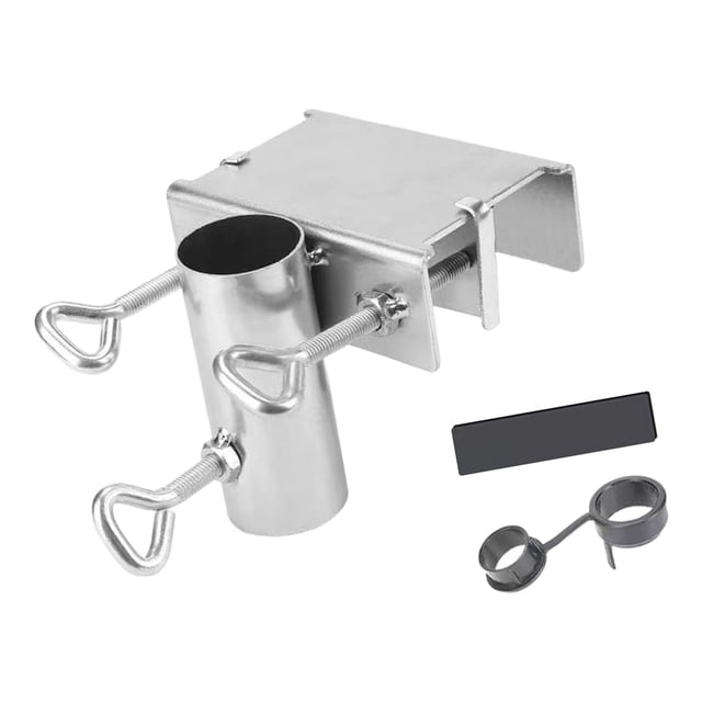 pitrice Patio Umbrella Tricycle Clamp Umbrella Base Stand Strong Frame Reliable Support For Outdoor Patio Parasol Clamp Wide with slip Pad