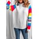 thumbnail image 2 of ABPHQTO Sudadera con capucha de manga larga con estampado de rayas para mujer, 2 of 5