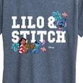 thumbnail image 3 of Lilo & Stitch - Collegiate Flowers - Women's Short Sleeve Graphic T-Shirt, 3 of 5