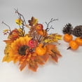 thumbnail image 5 of RBCKVXZ 12" Christmas Candle Rings Wreaths Berries & Pinecone Candle Rings Artificial Norfolk Pine Candle Holder for Winter Home Kitchen Table Centerpiece, 5 of 9
