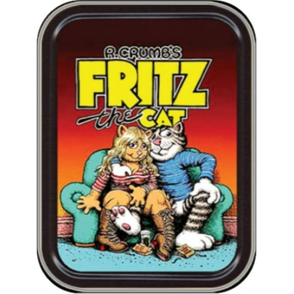 Fritz the Cat - R. Crumb Stash Tin Storage Container 4.37" L x 3.5" W x 1" H