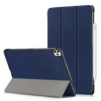 Allytech iPad Pro 11 2020 Case 2nd Generation, Slim Lightweight [Support Apple Pencil Charging] Auto Sleep Wake Trifold Stand Protective Smart Cover Case for Apple iPad Pro 11 Inch 2020 - Darkblue