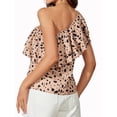 thumbnail image 3 of Lovito Casual Leopard One Shoulder Layered Tiered Blouse, 3 of 5