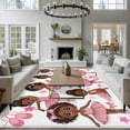 thumbnail image 4 of Pink Ballet Dancer Large Area Rugs for Bedroom Living Room, Non Slip Carpet Bedside Rug, Cute Cartoon Girls Bow-knot Love Star Rectangular Floor Cover Kitchen Accent Rug 8'x10' for Dining Room/Office, 4 of 9