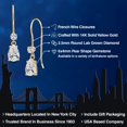 thumbnail image 2 of Gem Stone King 14K Yellow Gold Lab Grown Diamond Earrings for Women | 0.84 Cttw | Gemstone April Birthstone | F-G Color | VS2-SI1 Clarity | Pear Shape 6X4MM, 2 of 6