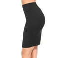 thumbnail image 6 of Fashionazzle Women's Casual Stretchy Bodycon Pencil Midi Mini Skirt, 6 of 38