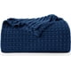 thumbnail image 1 of Manta Utopia Bedding de algodón con forma de gofre, 300 g/m², color azul marino, 90 x 72 cm, 1 of 7