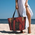 thumbnail image 6 of Balery Vintage Rose Scepter Skull Beach Travel Bag - Water-Resistant, Large Capacity Lightweight Tote with 7 Pockets for Women and Men - Perfect for Beach, Pool, Gym, and Travel, 6 of 7