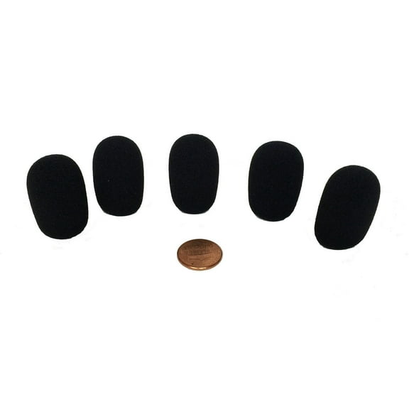 Tetra-Teknica XFFZ5P-BLK Lapel & Headset Microphone Windscreen, Color Black, 5-Pack