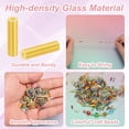 thumbnail image 2 of Uxcell 1800-Pack Bugle Beads, 2x6mm Embroidery Craft Glass Bugle Tube Seed Beads for DIY Craft/Bracelet/Necklaces Gold, 2 of 7