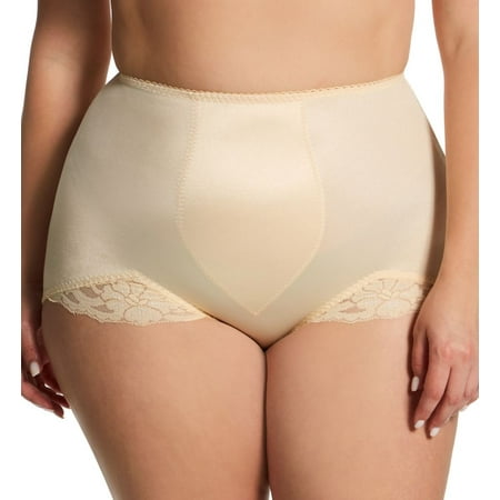 

Women s Rago 919X Plus Light Shaping V Leg Brief Panty with Lace (Beige 4X)
