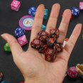 thumbnail image 5 of Qmay Dnd Dice Set - Dados poliédricos D&D (7 piezas) para mazmorras y dragones (rojo y negro), 5 of 5