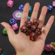 thumbnail image 5 of Qmay Dnd Dice Set - Dados poliédricos D&D (7 piezas) para mazmorras y dragones (rojo y negro), 5 of 5
