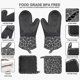 thumbnail image 2 of Oven Gloves, Heat Resistant Silicone Oven Gloves, Non-slip Kitchen Oven Mitts Gift, 2 of 5