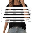 thumbnail image 5 of Women's Oversized Crew Neck Short Sleeve T Shirt, Lace Patchwork Detail with Relaxed Loose Fit, for Summer Casual Daily Wear or Street Style Outfits Khaki, 5 of 6