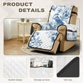 thumbnail image 3 of TSOVTHRID Bird Flower Vintage Print Recliner Chair Covers Non Slip Lazy Boy Recliner Cover Stretch Reclining Chair Cover Washable Furniture Protector Covers with Elastic Strap, 3 of 7