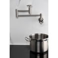 thumbnail image 3 of Kingston Brass KS8108RKX Webb Wall Mount Pot Filler Faucet with Knurled Handle, Brushed Nickel, 3 of 7