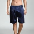 thumbnail image 7 of SOOMLON Men Pajama Shorts Big and Tall Lightweight Elastic Waist Boxer Shorts Cooling Silk Nightwear Travel Clothes, 7 of 7