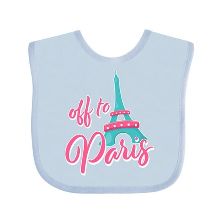 

Inktastic Off to Paris- vacation Gift Baby Boy or Baby Girl Bib