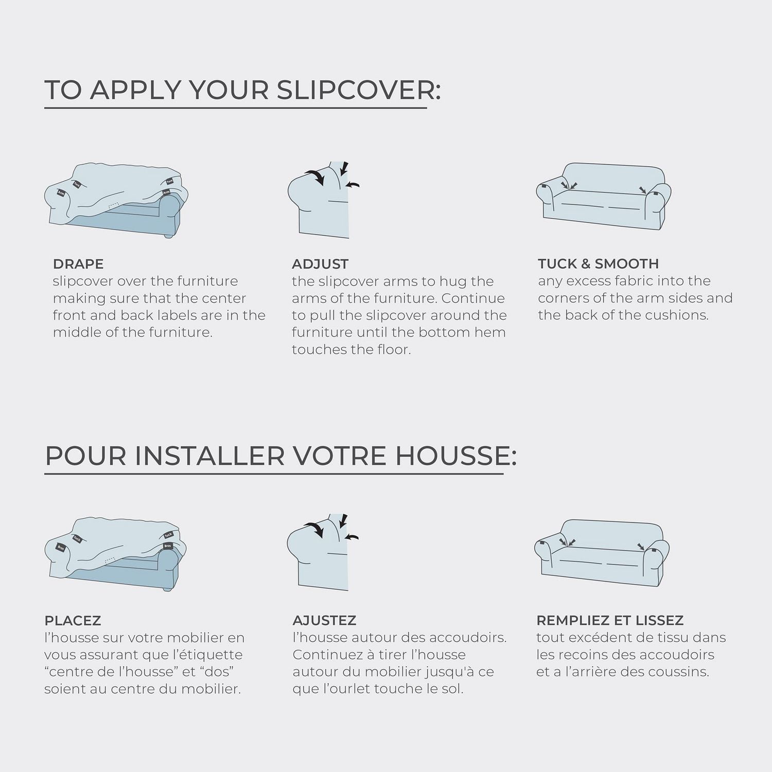 SmartFit Boucle Stretch Sofa Recycled Fabric Slipcover, 1-Piece, Machine Washable, Tan