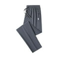 thumbnail image 3 of JTieacloth Mens Big and Tall Pants Men Unisex Stretch Quick Drying Pants Casual Elastic Waist Drawstring Stretch Pants Gray, 3 of 6