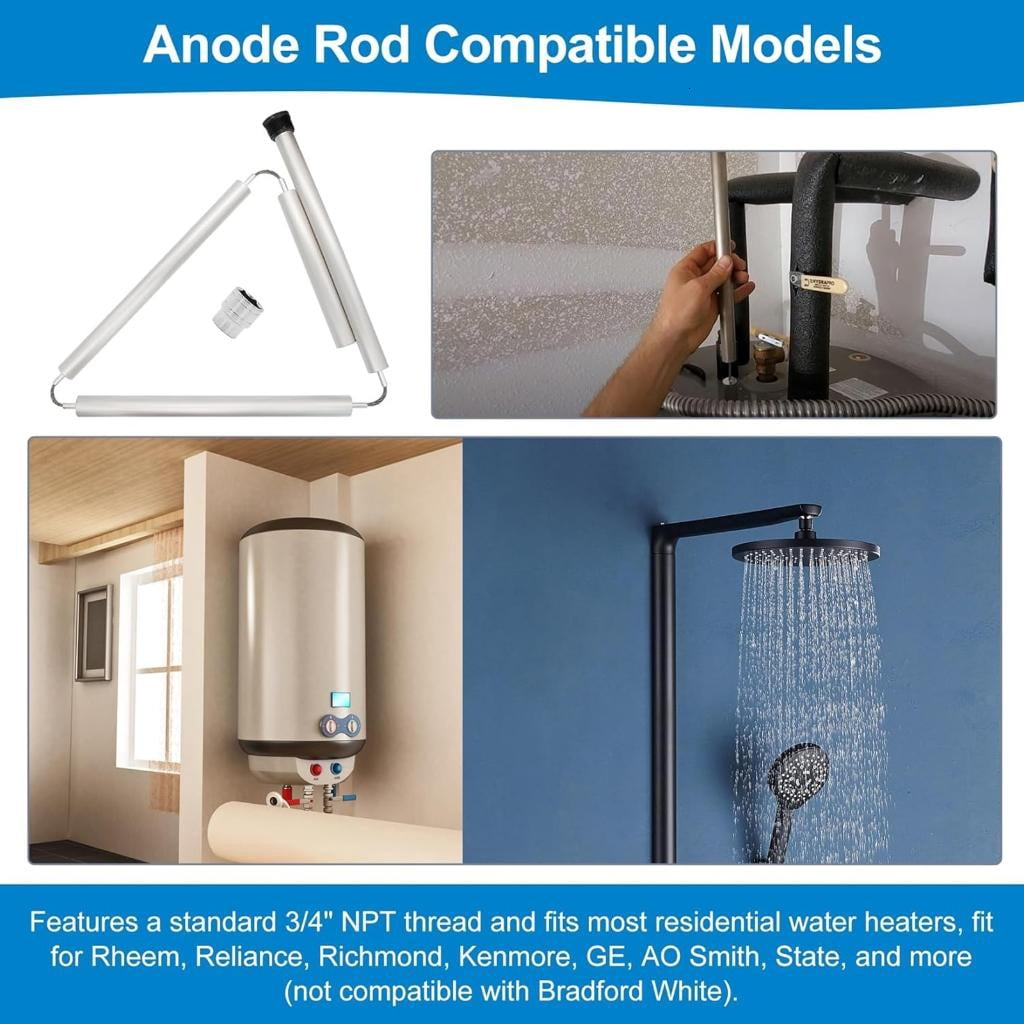 Ywmsfl Water Heater Flexible Anode Rod Enhances Liquid 4 Section Flexible Magnesium Anode Rod for Hot Water Heater