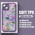thumbnail image 1 of For iPhone 15 Pro Max 14 13 Pro Flowers Butterfly Pattern Clear Phone Case Shockproof Bumper Silicone Transparent Soft Cover LXY, 1 of 7