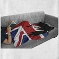 thumbnail image 6 of Union Jack Soft Flannel Fleece Blanket, Houses of the Parliament Silhouette on UK Flag Historic Urban Skyline, Cozy Plush for Indoor and Outdoor Use, 60" x 80", Royal Blue Black Red, by Ambesonne, 6 of 6